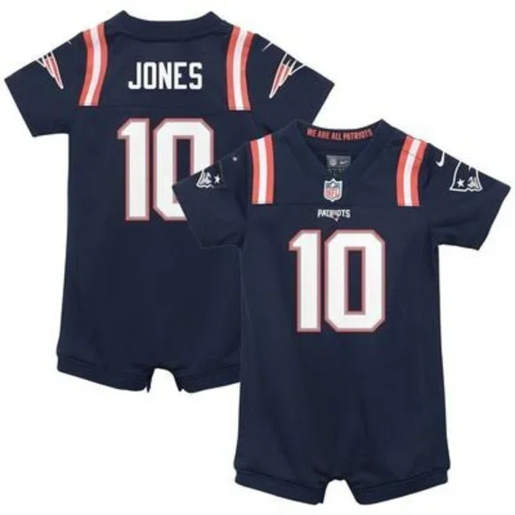 Newborn & Infant Nike Mac Jones New England Patriots Romper Jersey 6–9 month New - Picture 6 of 6